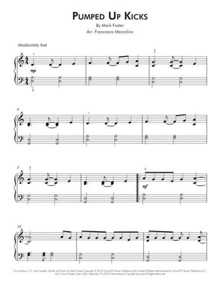 Pumped Up Kicks Easy Piano Sheet Music PDF Download ...