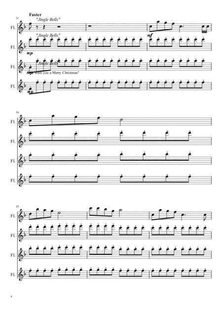 Christmas Medley For Flute Quartet Sheet Music PDF Download - coolsheetmusic.com