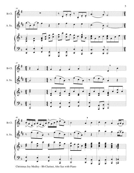 Christmas Joy Medley Trio Bb Clarinet Alto Sax With Piano Sheet Music PDF Download ...