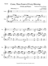 Come Thou Fount Of Every Blessing Violin Piano And Violin Part