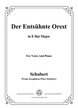 Schubert Der Entshnte Orest In E Flat Major For Voice Piano