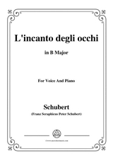 Schubert L Incanto Degli Occhi In B Major Op 83 No 1 For Voice And Piano