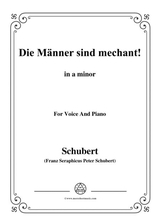 Schubert Die Mnner Sind Mechant In A Minor Op 95 No 3 For Voice And Piano